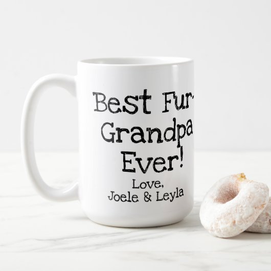meilleur grand-père fourrure jamais avec tasse de  (Avec donut)