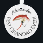 Meilleur Grand-Père Jamais ! Pêcheurs à la mouche<br><div class="desc">Meilleur Grand-Père Jamais ! Pêcheurs de poissons volants ornement de pêche à la volée. Nos produits de Pêcheurs Personnalisés sont de grands cadeaux pour n'importe quelle raison.</div>