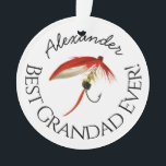 Meilleur Grand-Père Jamais ! Pêcheurs à la mouche<br><div class="desc">Meilleur Grand-Père Jamais ! Pêcheurs de poissons volants ornement de pêche à la volée. Nos produits de Pêcheurs Personnalisés sont de grands cadeaux pour n'importe quelle raison.</div>