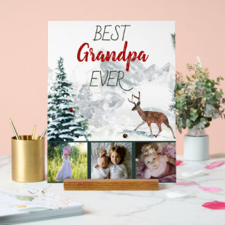 Meilleur Grand-Père Jamais Scène hivernale rustiqu