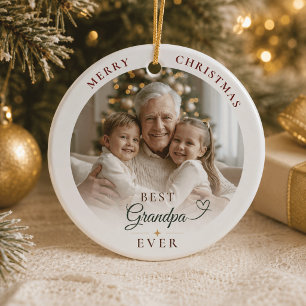 Meilleur Grand-Père Personnalisé Ornement de Noël