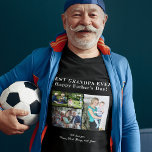 Meilleur grand-père Vous aimez toujours collage ph<br><div class="desc">Moderne contemporain BEST GRANDPA JAMAIS Happy Fête des pères 4 famille photo collage gardien simple t-shirt noir et blanc avec un audacieux modèle script de typographie. Créez votre propre site avec quatre photos de famille et votre texte ! Vous pouvez modifier les couleurs du texte. Il peut s'agir d'un cadeau...</div>