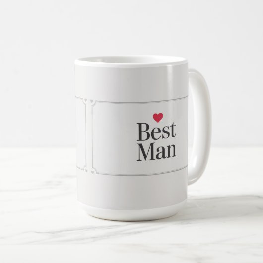 Meilleur homme Red Heart Classic Mug (Devant droit)