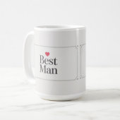Meilleur homme Red Heart Classic Mug (Devant gauche)