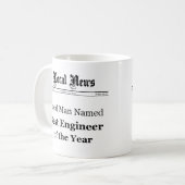 Meilleur Ingénieur de l'année Mug - Pour lui (Devant gauche)