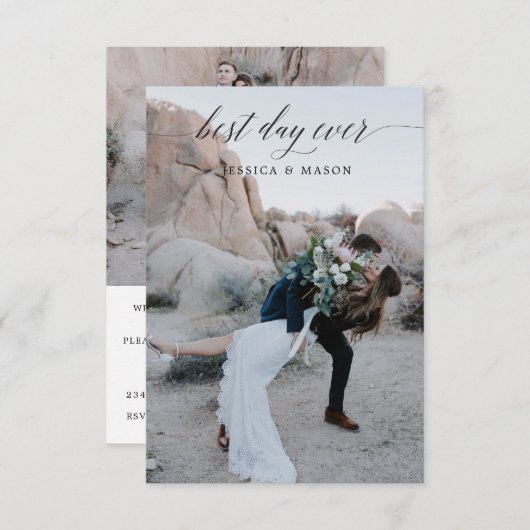 Meilleur Invitation Faire-part jamais élopé (Devant / Derrière)