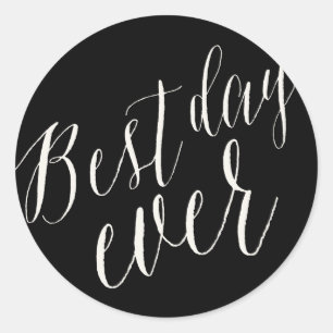 Meilleur Jour Calligraphie Script Mariage Stickers