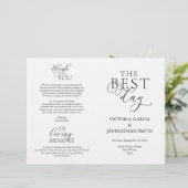 Meilleur Jour, Cérémonie Mariage Programme pliable (Debout devant)