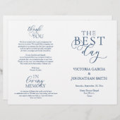 Meilleur Jour, Cérémonie Mariage Programmes pliabl (Devant / Derrière)