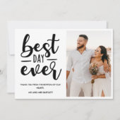 Meilleur Jour De Mariage Jour De Mariage Merci Pho (Devant)