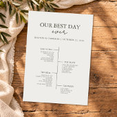 Meilleur jour de mariage Programme de cérémonie de