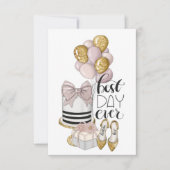 Meilleur Jour Fille Invitation Anniversaire (Devant)