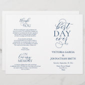 Meilleur Jour Jamais, Cérémonie Mariage Programmes (Devant / Derrière)