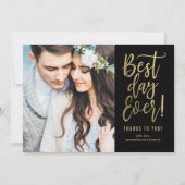 Meilleur Jour Jamais ÉDITABLE COULEUR Merci Carte (Devant)