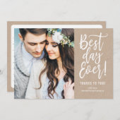 Meilleur Jour Jamais Kraft Merci Carte Note (Devant / Derrière)