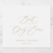 Meilleur jour jamais Mariage Champagne Étiquette (Étiquettes simples)