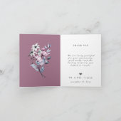 Meilleur Jour Jamais Mauve Mariage Photo Merci (Intérieur)