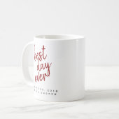 Meilleur Jour Jamais Rouge Mariage Café Mug (Devant gauche)