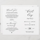 Meilleur Jour, Programmes de mariage pliables (Devant / Derrière)