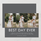 Meilleur Jour Tous 3 Photo Mariage Merci (Devant / Derrière)