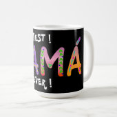 Meilleur Mamá jamais ! Tasse de café bohème fleuri (Devant droit)