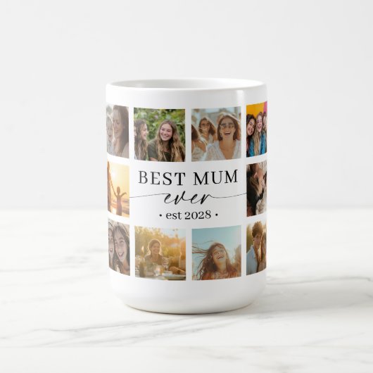 Meilleur Maman Photo Collage Mug Cadeau (Centre)