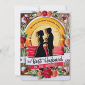 Meilleur Mari du Monde Carte de Silhouette de Couc (Dos)