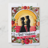 Meilleur Mari du Monde Carte de Silhouette de Couc (Devant)