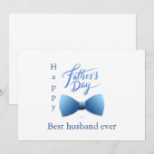 Meilleur mari jamais bleu carte de fête des pères (Devant / Derrière)