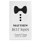 Meilleur Mariage sac cadeau avec Cravate noire - P (Dos)