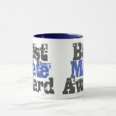 Meilleur Mate Award en Mug bleu et gris (Centre)