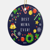 Meilleur Mema Noël Ornement (Gauche)