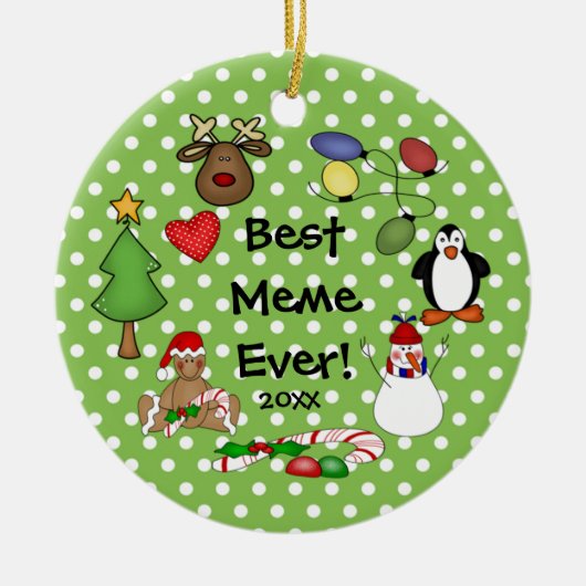 Meilleur Mème Ornement de Noël (Devant)