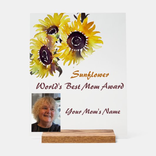Meilleur Mère du monde Sunflowers (Recto)
