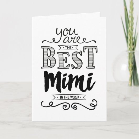 Meilleur Mimi dans la carte d'anniversaire mondial (Devant)