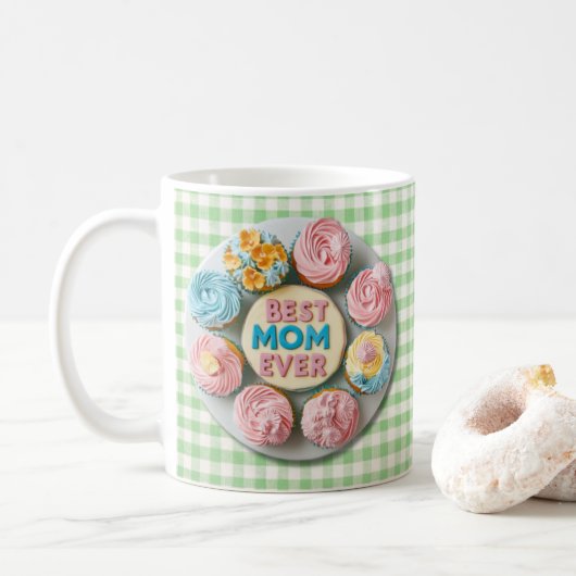 MEILLEUR MOM JAMAIS Cupcake Mug Design (Avec donut)