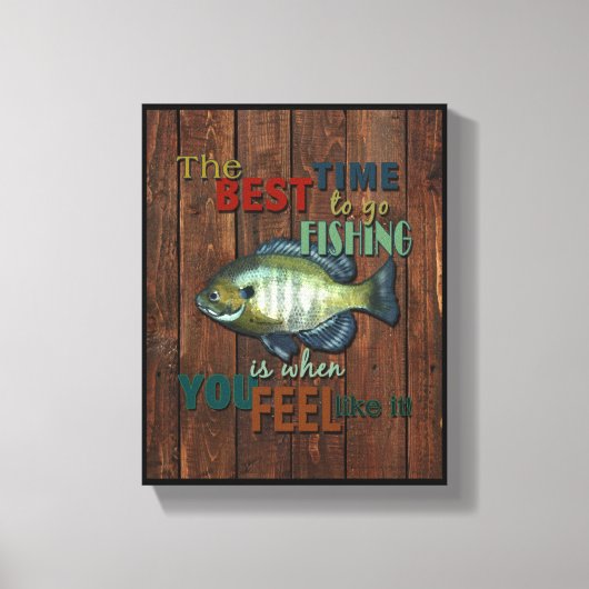 Meilleur Moment Pour Aller Pêcher, 8" x 10" Toile (Recto)