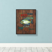 Meilleur Moment Pour Aller Pêcher, 8" x 10" Toile (Insitu (Plancher de Bois))