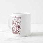 Meilleur mug cadeau d'appréciation pour enseignant (Devant gauche)