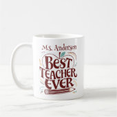 Meilleur mug cadeau d'appréciation pour enseignant (Gauche)