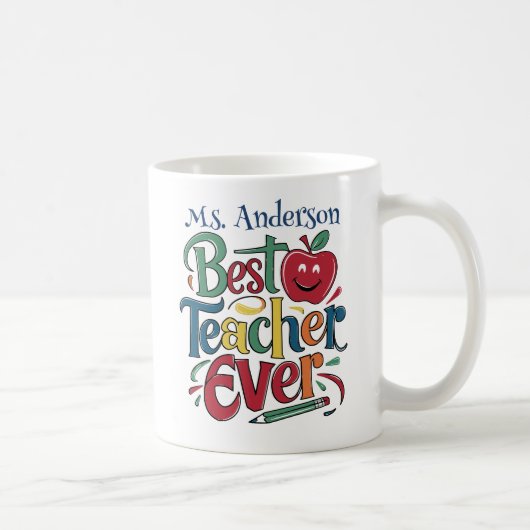 Meilleur mug cadeau d'appréciation pour enseignant (Droite)