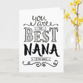 Meilleur Nana dans la carte d'anniversaire mondial (Fleur jaune)