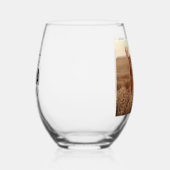 Meilleur Nana Jamais Photo Verre Vin Stemless (Gauche)