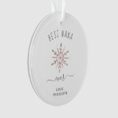 Meilleur Nana | Rose Gold Snowflake et photo (devant)