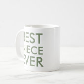Meilleur Niece Ever Mug Moderne élégant simple (Devant gauche)