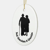 Meilleur ornement de silhouette grand-père et gran (Gauche)