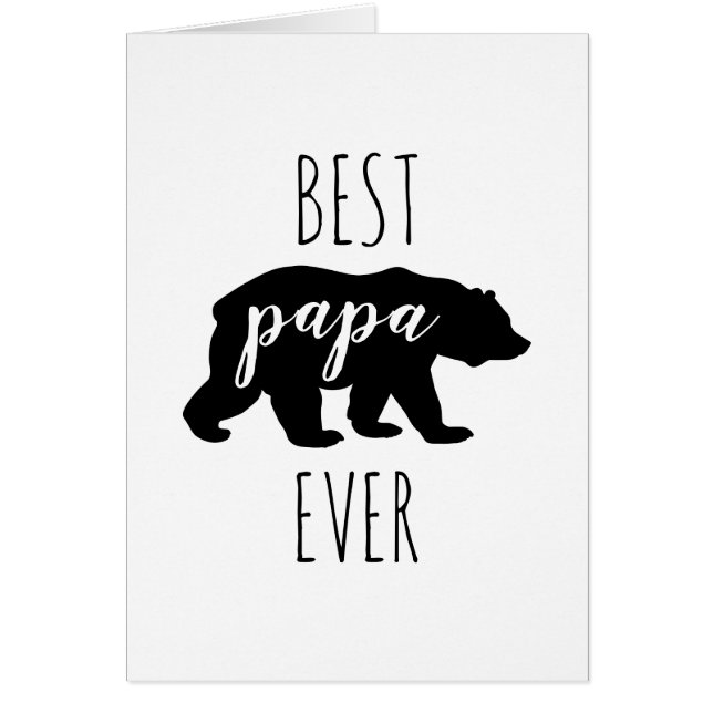 Meilleur Ours Papa Noir & Blanc Jamais (Devant)