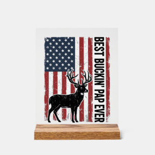 Meilleur Pap à Buckin Ever Drapeau de Cerf Vintage