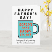 Meilleur papa-à-être au monde - Carte Fête des pèr (Fleur jaune)