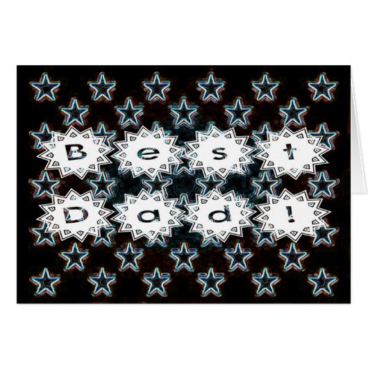Meilleur papa avec les étoiles de néon (Devant horizontal)